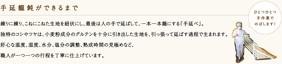 手延饂飩ができるまで